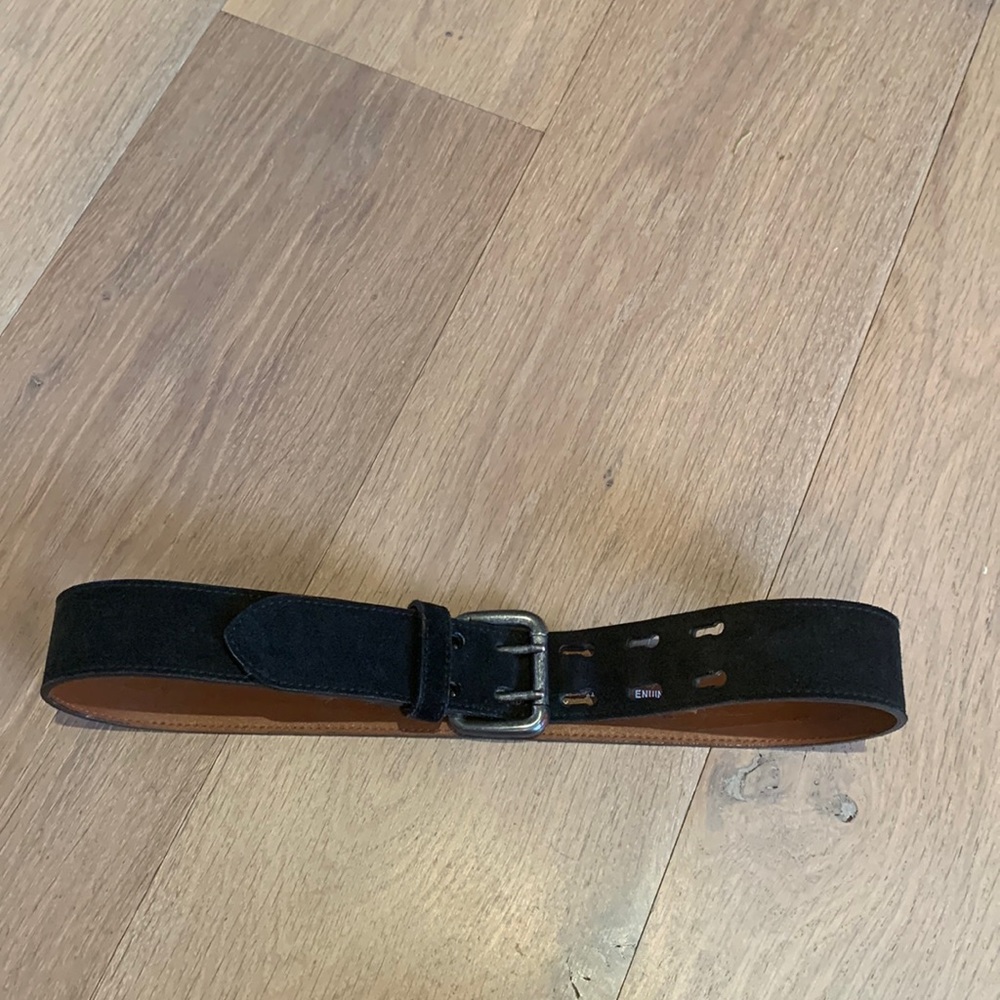 Emporio Armani black suede belt size 70